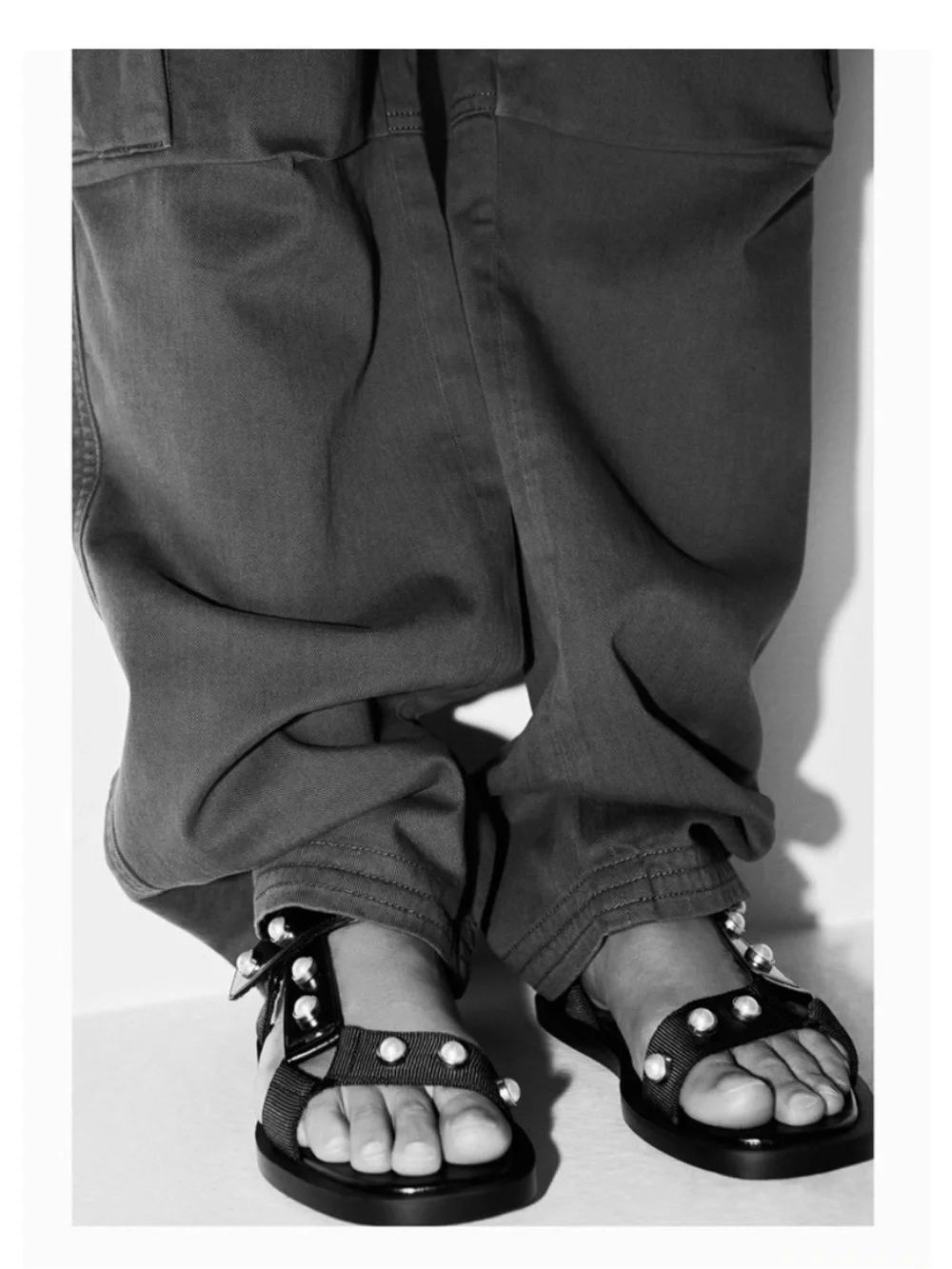 Zara Black Pearl-Embellished Strappy Sandals - Picture 4 of 7